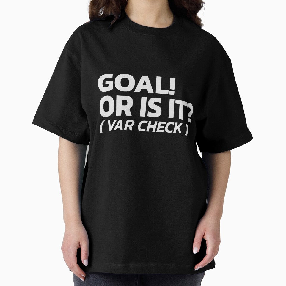 Goal! Or Is It? (VAR Check) Funny Soccer Fan Typography Design by dhridjie