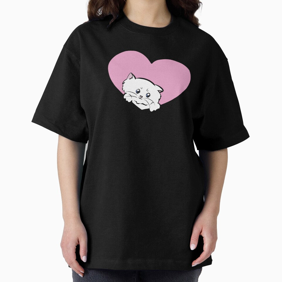 White Cat with Heart by HugSomeNettles