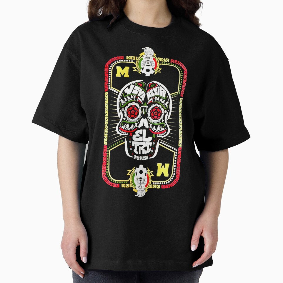 Mexico Soccer El Tri Skull Black Graphic by Leonaforest