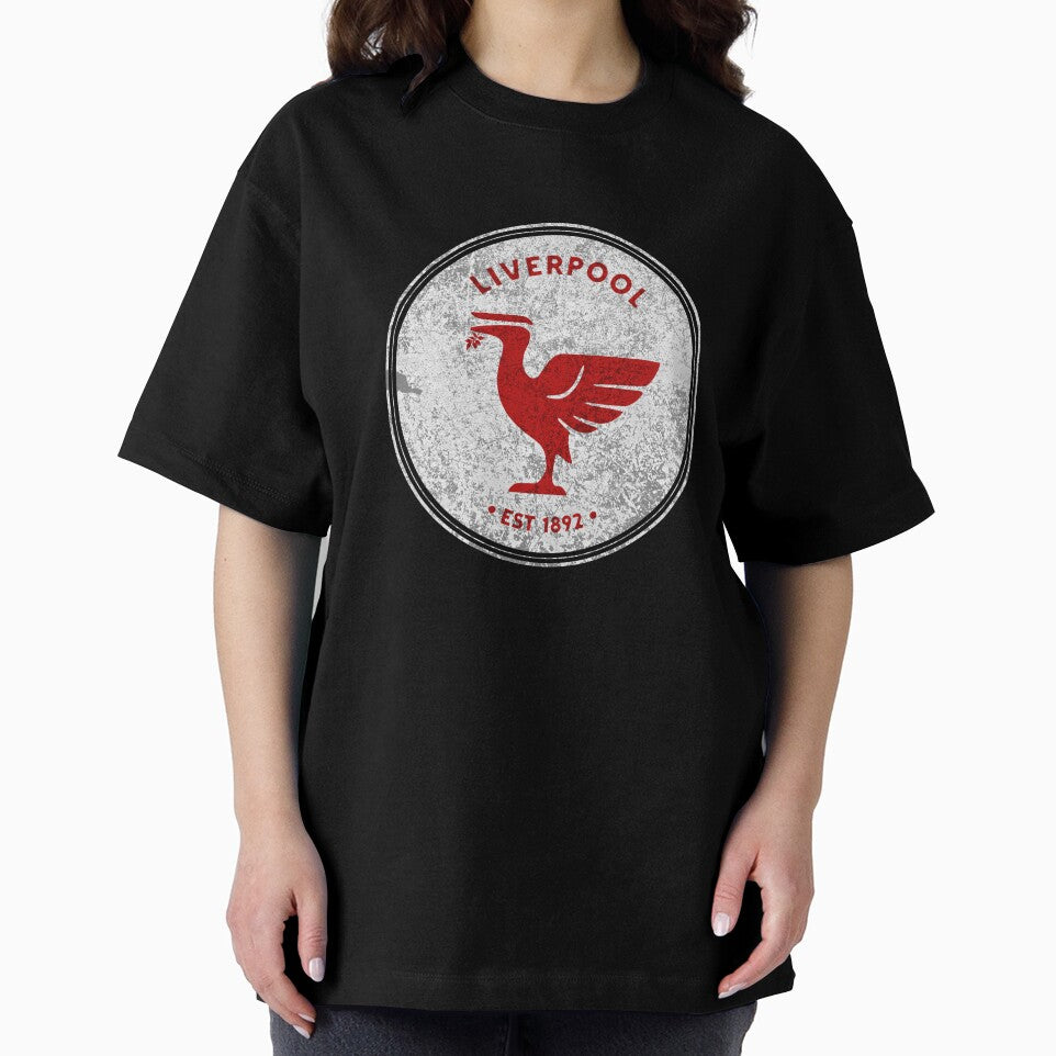 Liverpool Liverbird BIG Vintage Retro RED T-Shirt by Red-since-1892