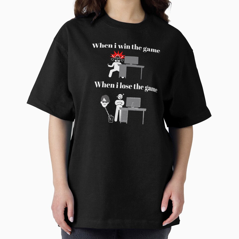 When I win the game VS when I lose the game – Test based illustration design – White text by Nemesiscrowd