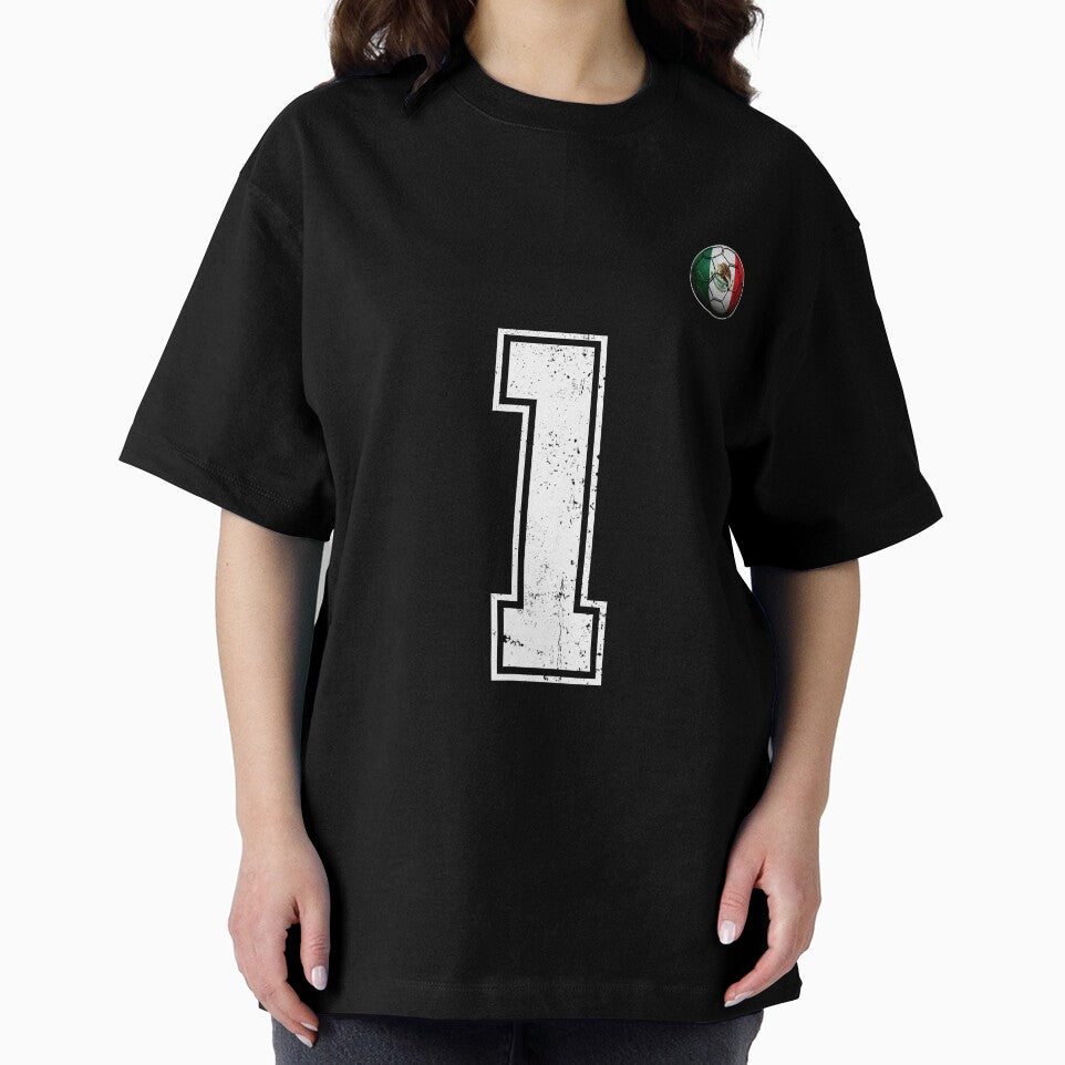 Number 1 Mexico Flag Football Fan by BernoNickel