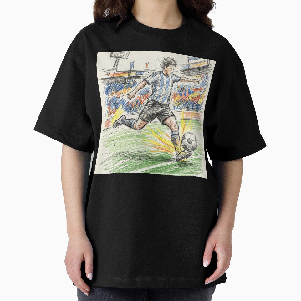 Dynamic Soccer Power Kick - Blue & White Jersey Style by TaiwanMemory