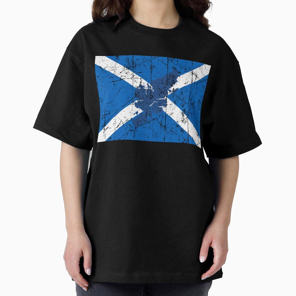 Lewis and Harris on Scotland Flag - Distressed by isleheid