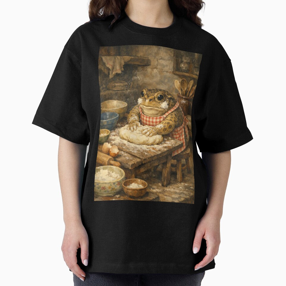 Toad's Baking Mess - Cottagecore Frog by bapupa