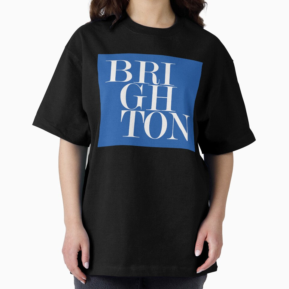 Brighton UK Town Typography Minimalist Patriotic Travel Souvenir by kakarikihill