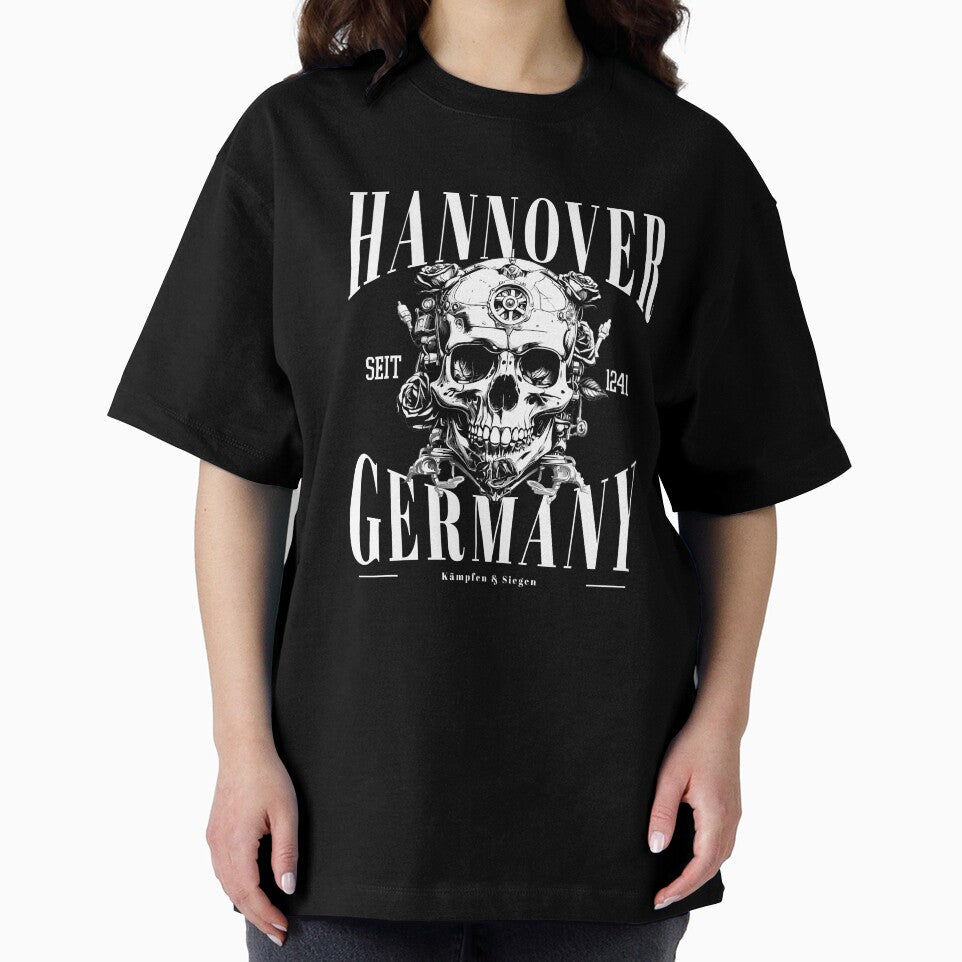 Hannover lettering with skull by Ecmoprints