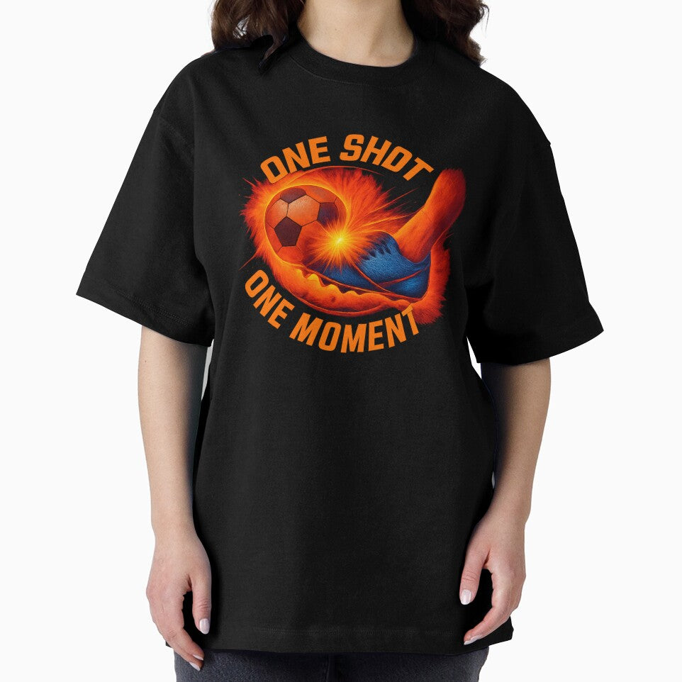 One Shot One Moment - Explosive Football Impact Poster by MKreative Studio