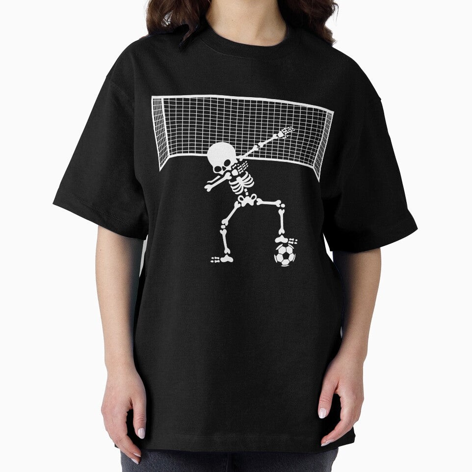 Skeleton dab with soccer ball sport humor by joozybart