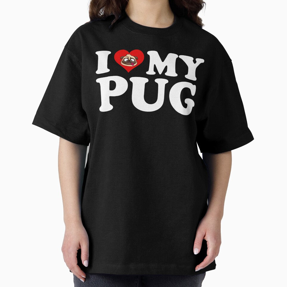 I Love My Pug by Cat Lady Designs
