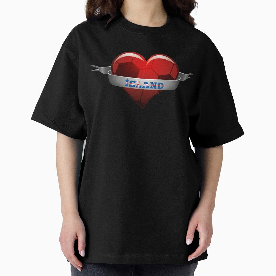 Ísland Iceland soccer heart by MarlowLoom