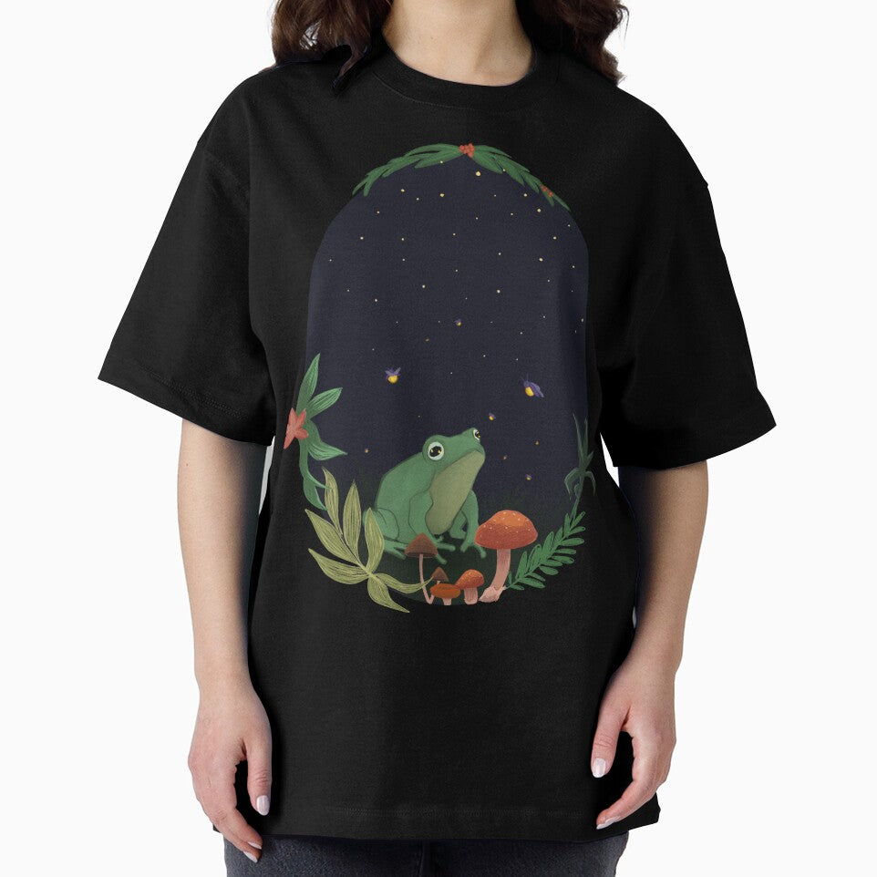 Cottagecore Aesthetic Frog with mushrooms goblincore by ciken007
