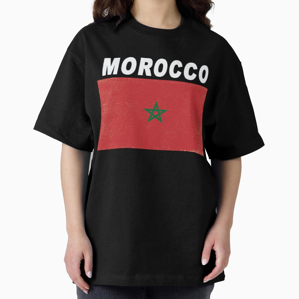 Morocco National Sport Design - Distressed Moccocan Flag by merchhost