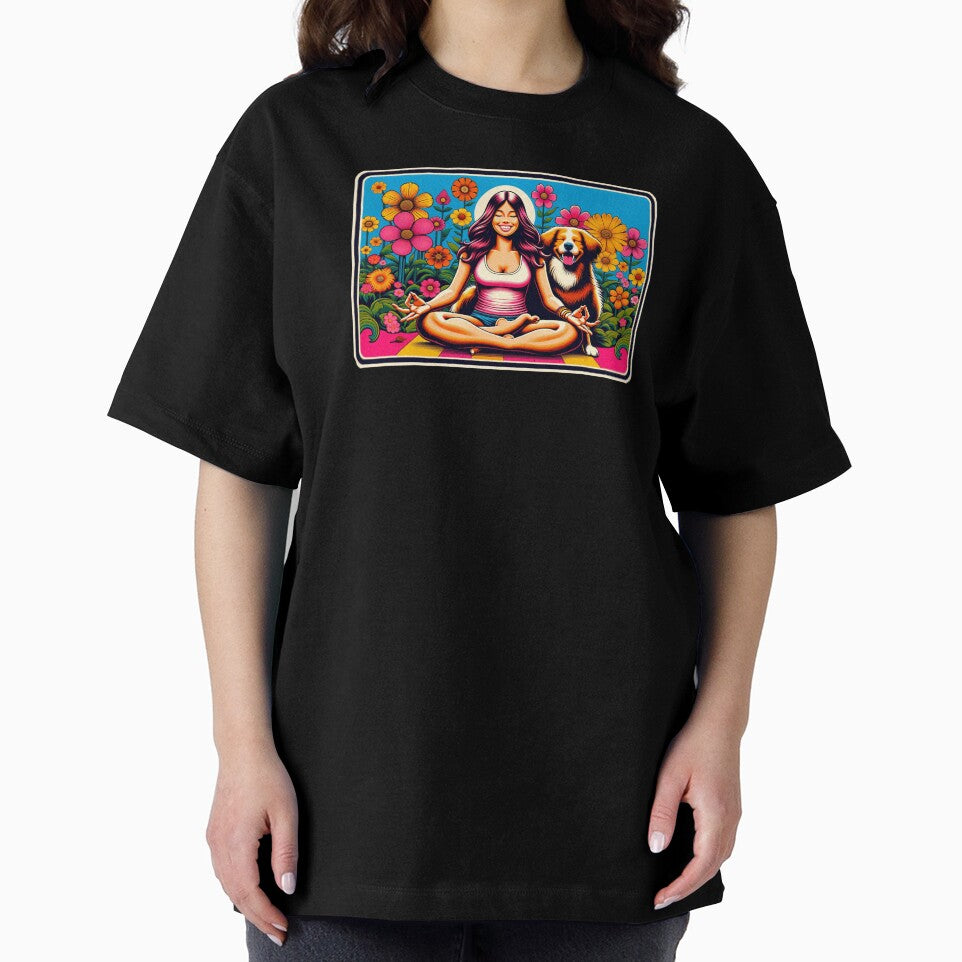 Retro Zen Girl & Doggy by CountryBreezes