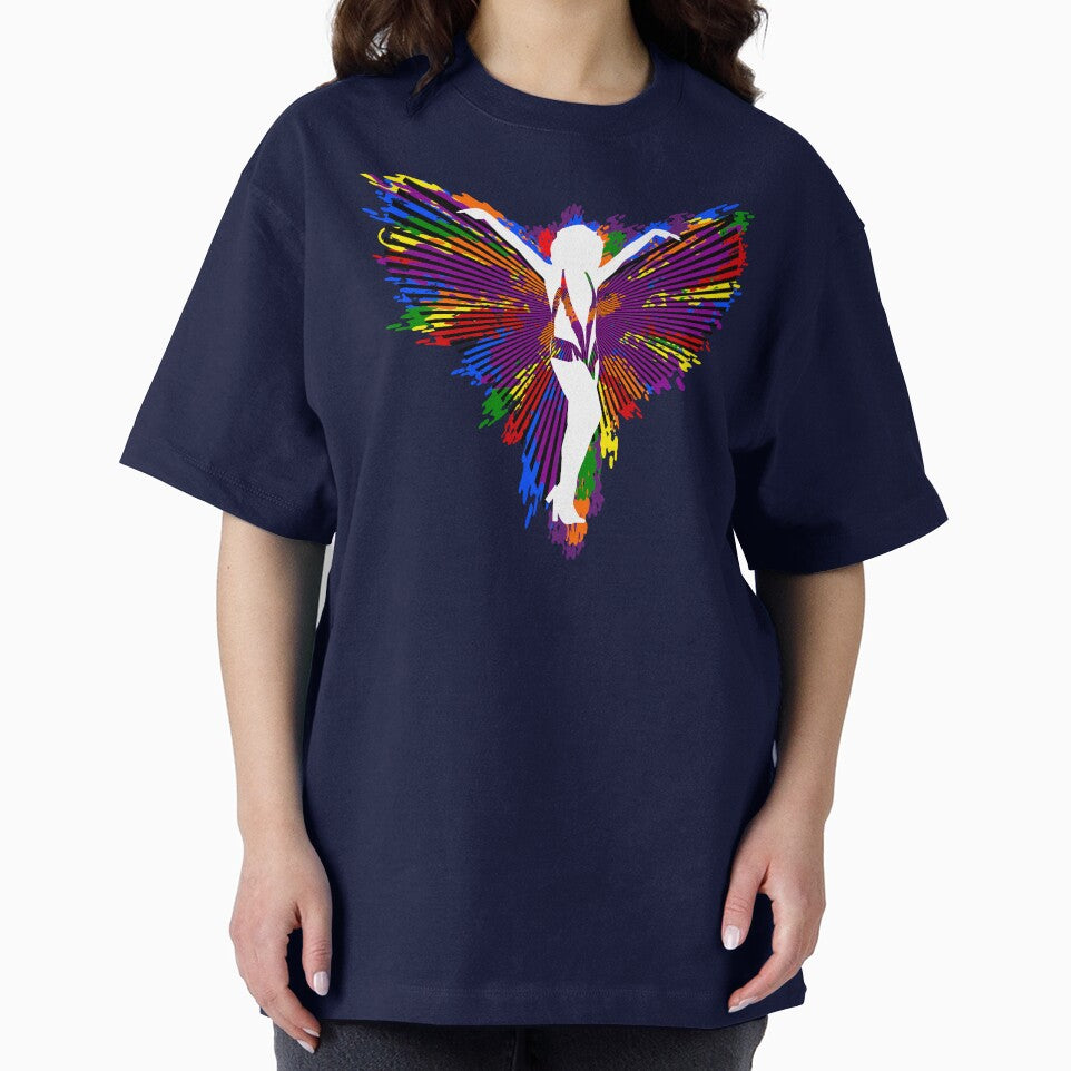 Beautiful angel on multicolored background by Tong4130