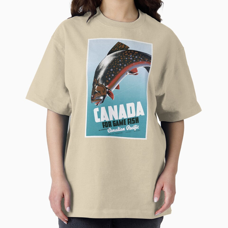 1942 CANADA For Game Fish Travel Poster by retrographics