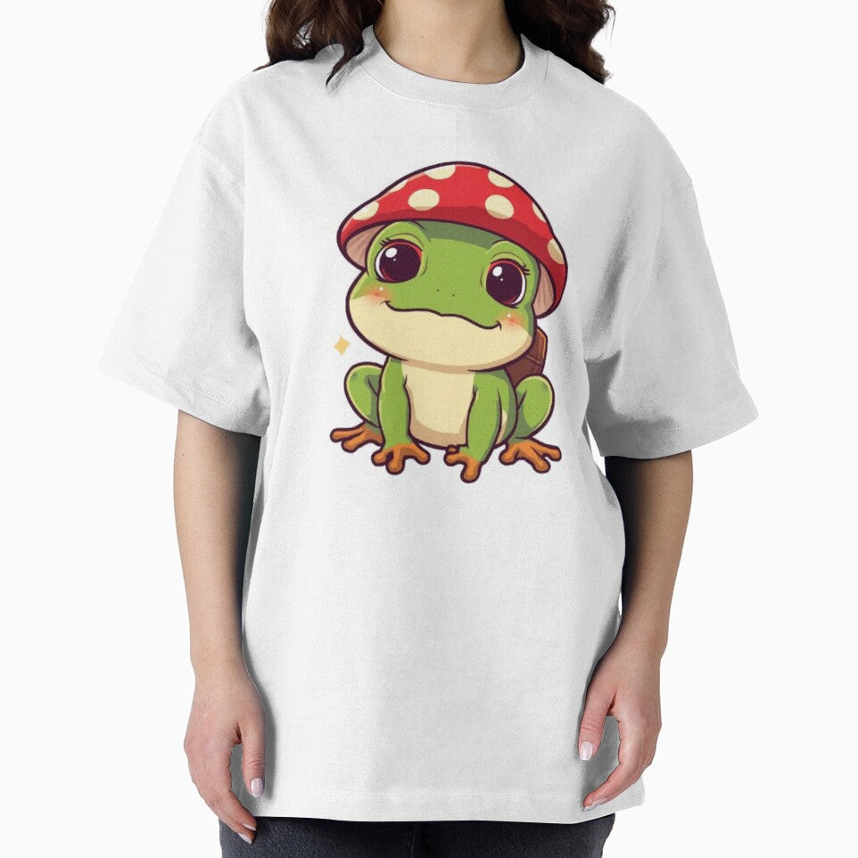 Cute Mushroom Frog Kawaii Sticker | Adorable Cottagecore Frog Mascot by Stylestickers55
