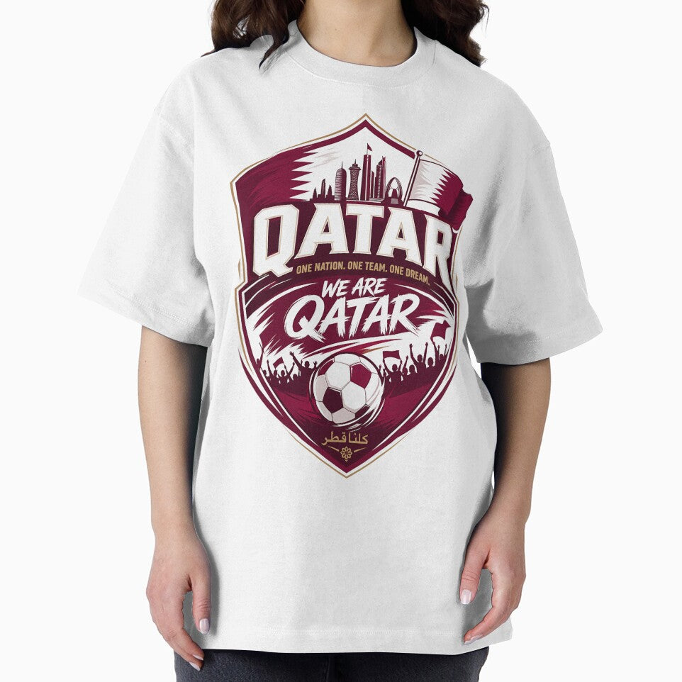 Qatar Football Emblem, National Team Soccer Badge by Jandedan