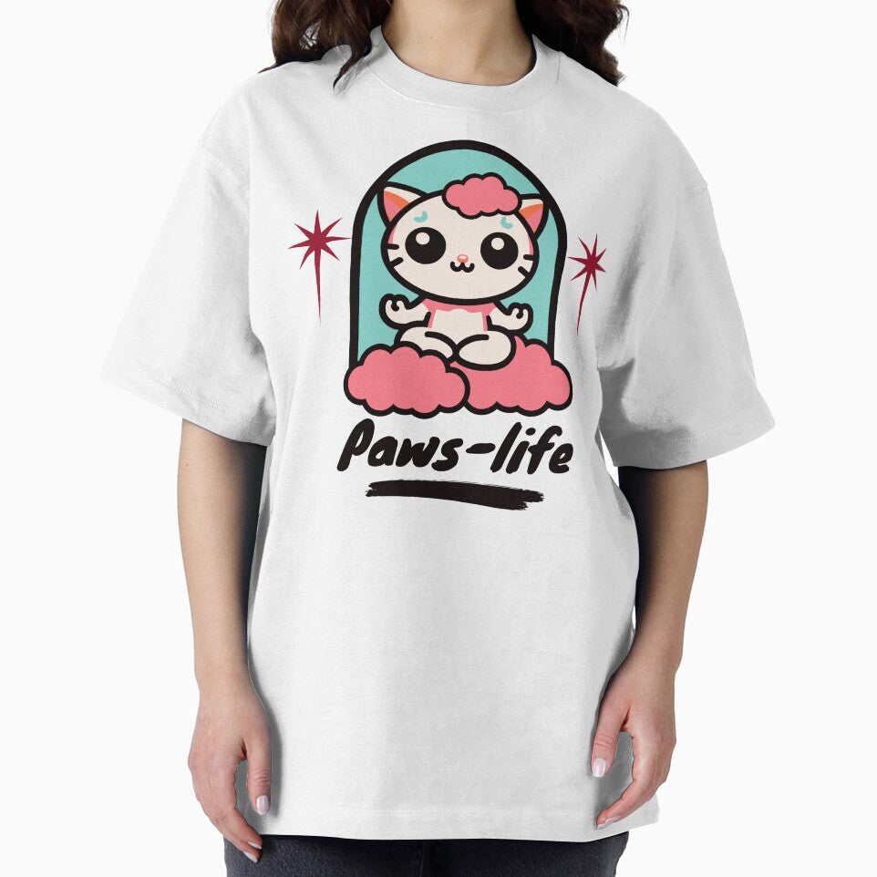 Paws-Life – Cute Meditating Cat Yoga Design by onlin3boutiqu3