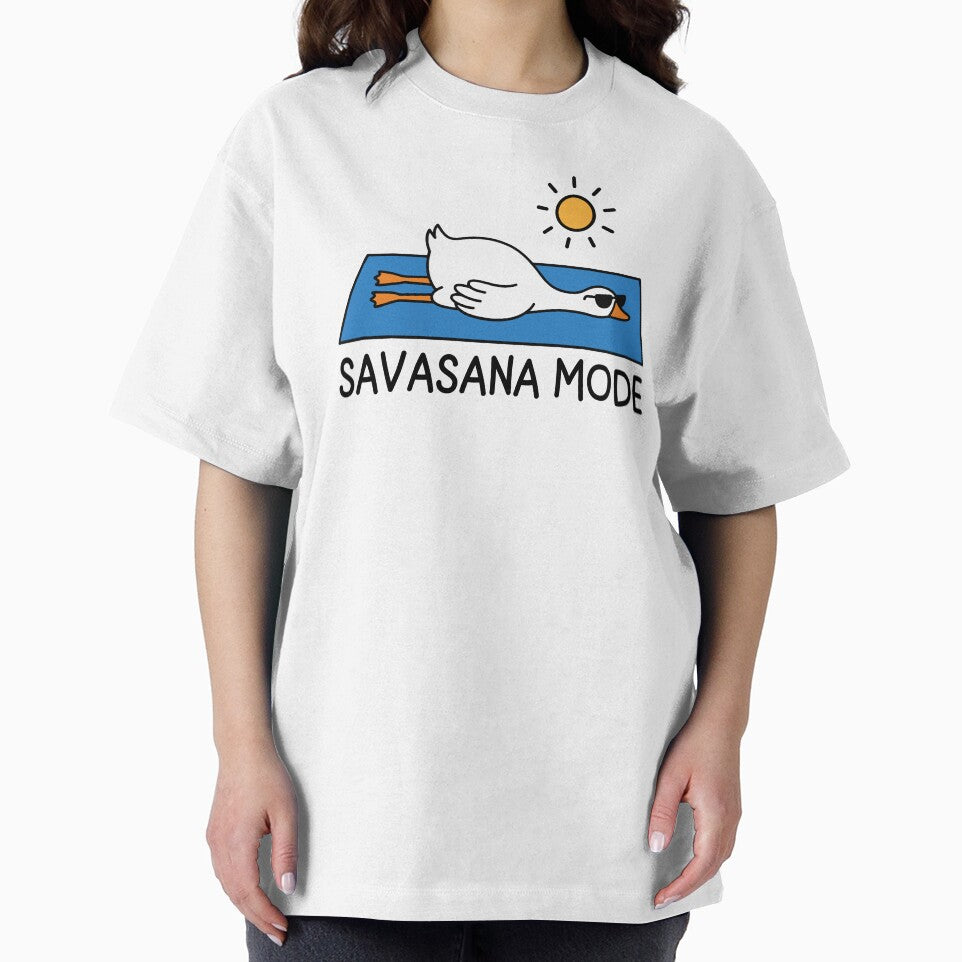 Savasana Mode Yoga Goose Pose Funny International Yoga Day by gunaone-design