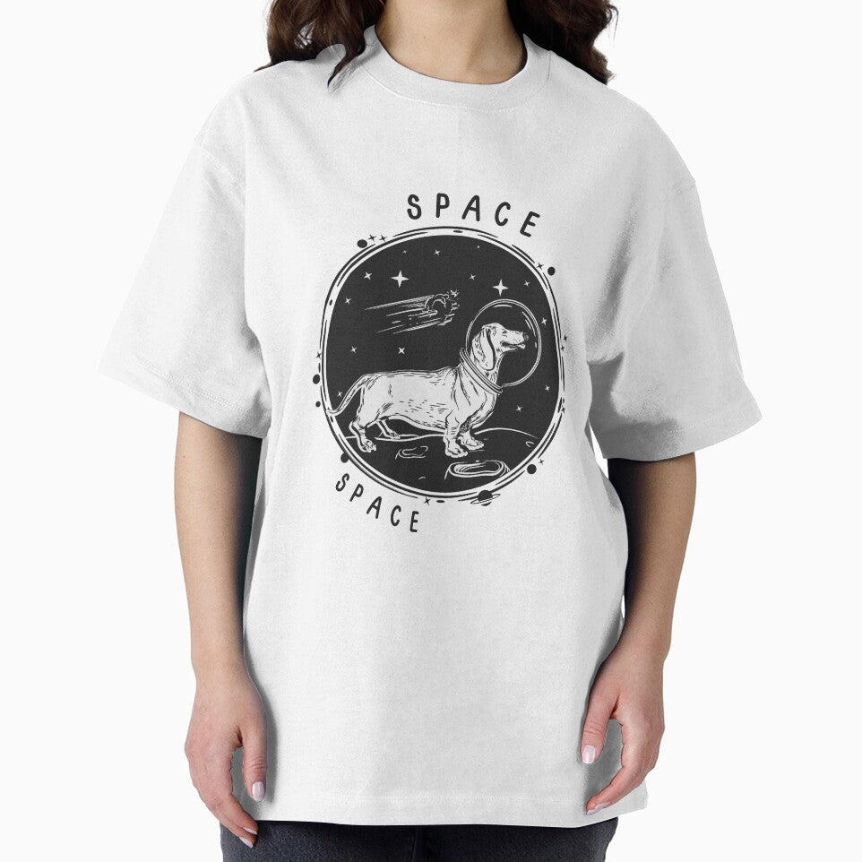 Space earth travel Laika, first space dog cute design vintage space by Designandlove