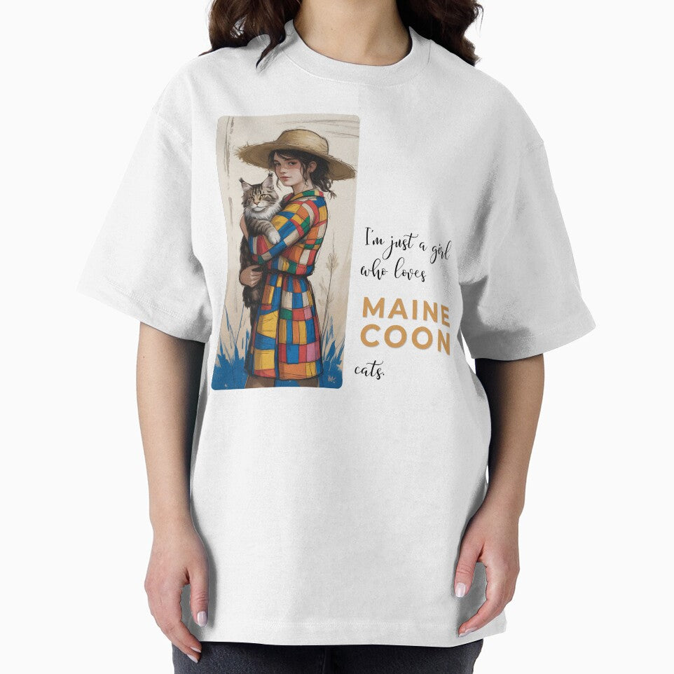 I'm Just a Girl Who Loves Maine Coon Cats – Cute Cat Lover Design by ArcticFoxStudio