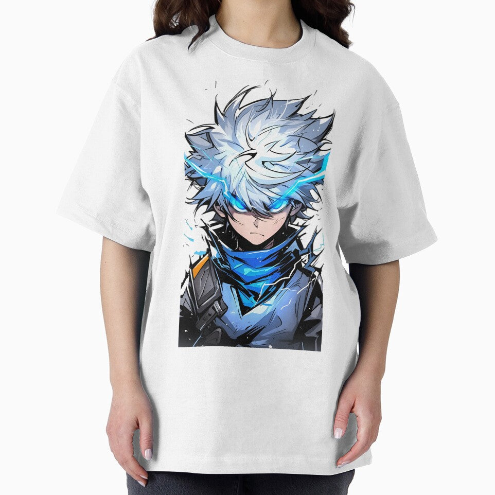 Blue Lightning Anime Warrior – Dark Manga Style Anime Character Design by Dyan4