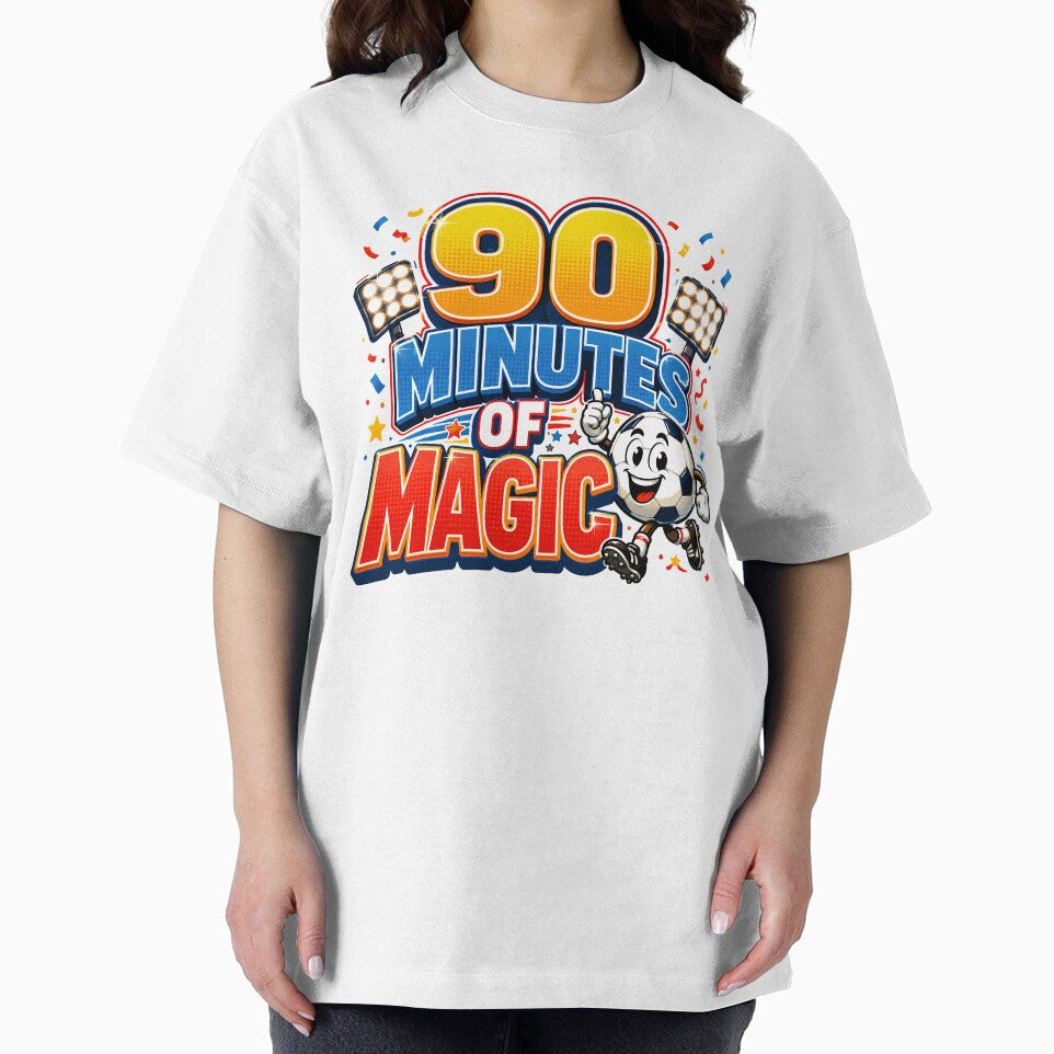 90 Minutes of Magic | Funny Football Cartoon Sticker | Soccer Fan Design by M.Store