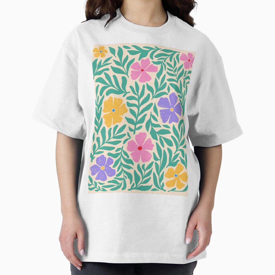 retro floral flower background shirts by anandsiva2703