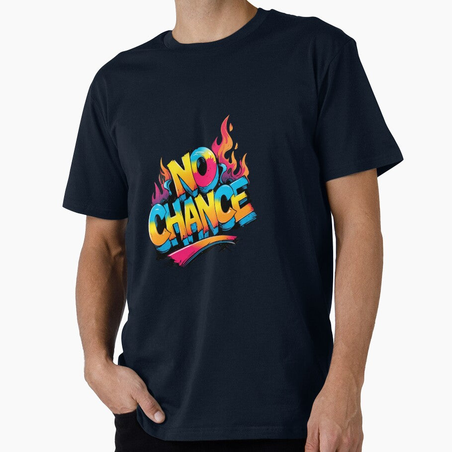 Vibrant "No Chance" Graffiti Fire Text Art by ArtComixHaven