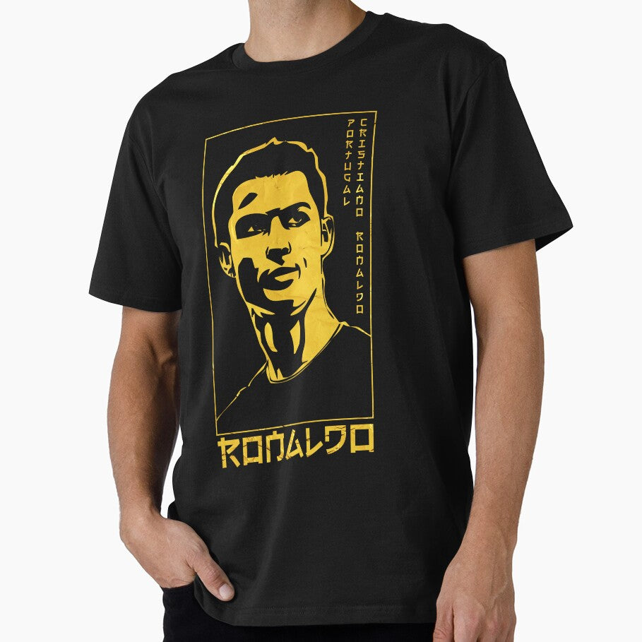 Ronaldo Golden Style Portrait art illustration by 442workshop