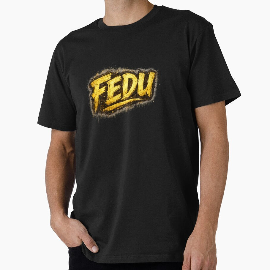 Fedu Gold Graffiti Text | Bold Streetwear Style Design by ezsketch25