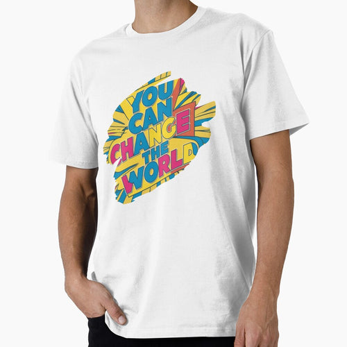 Change the World Empowering Typography Dynamic Message Bold Statement by TolgaSal