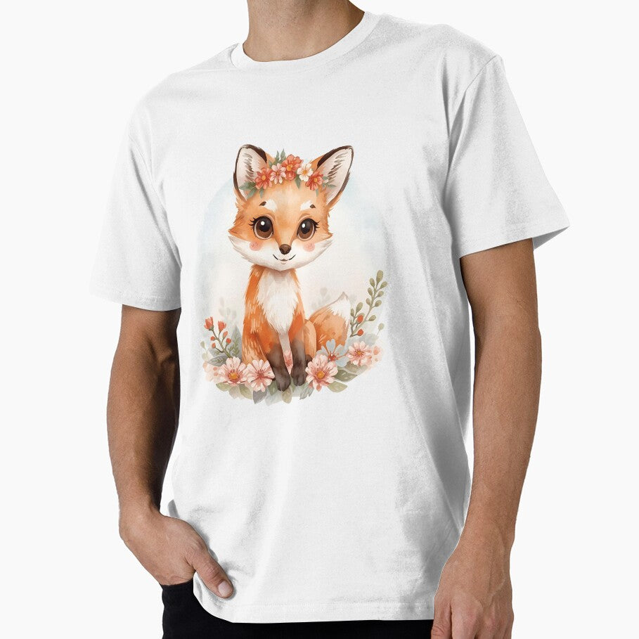 Cute flowery fox in the fairytale forest by SimonsDesignArt