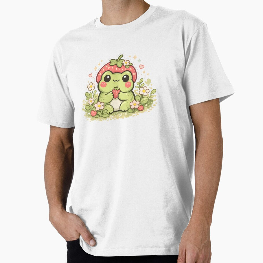 Cute Strawberry Frog Kawaii Cottagecore by ajamzbox