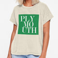 Plymouth UK City Typography Minimalist Patriotic Travel Souvenir by kakarikihill