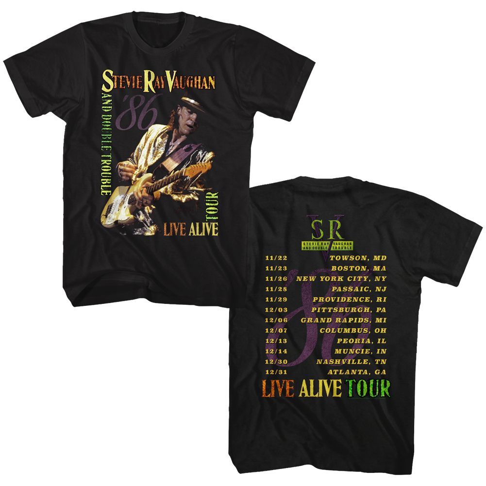 Stevie Ray Vaughan - Live Alive Tour Boyfriend Tee Hoodie, Sweatshirt | CiraTrend.com