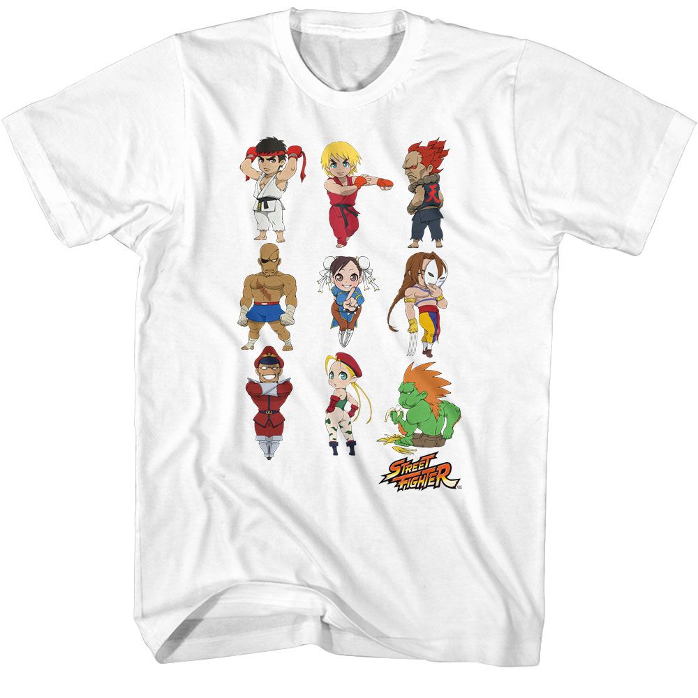 Street Fighter - Chibi Characters Stacked T-Shirt Hoodie, Sweatshirt | CiraTrend.com