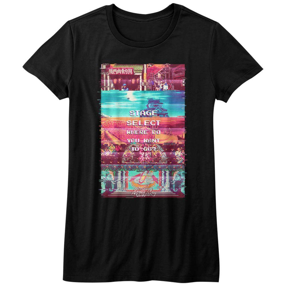 Street Fighter Stage Select Womens T-Shirt Hoodie, Sweatshirt | CiraTrend.com