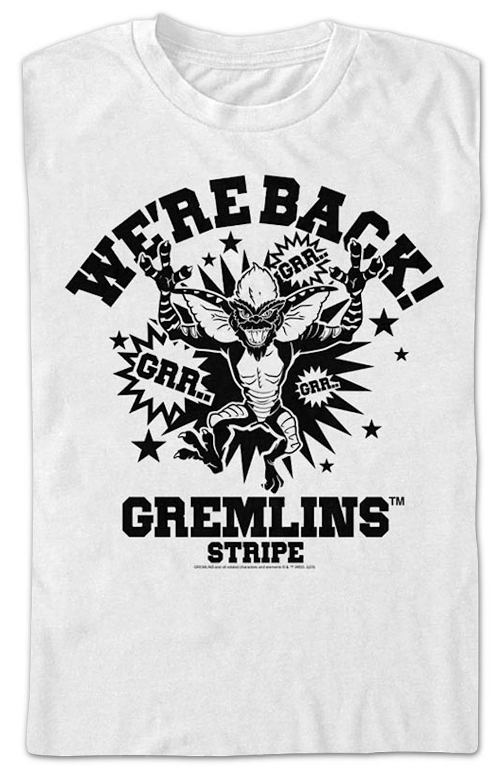 White Stripe We'Re Back Gremlins T-Shirts, Hoodie, Sweatshirt