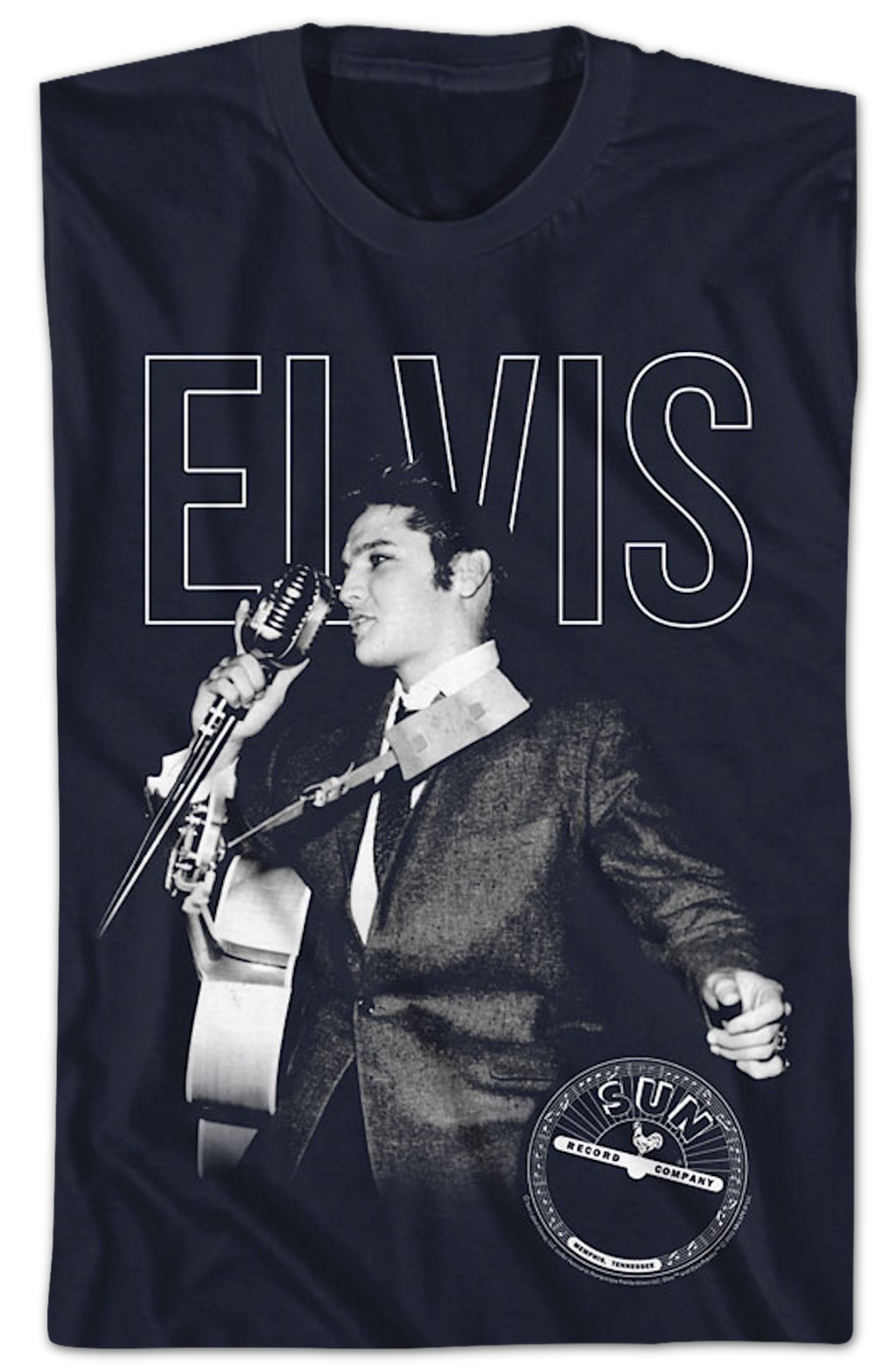 Sun Records Microphone Elvis Presley T-Shirt Hoodie, Sweatshirt | CiraTrend.com (Image 2)
