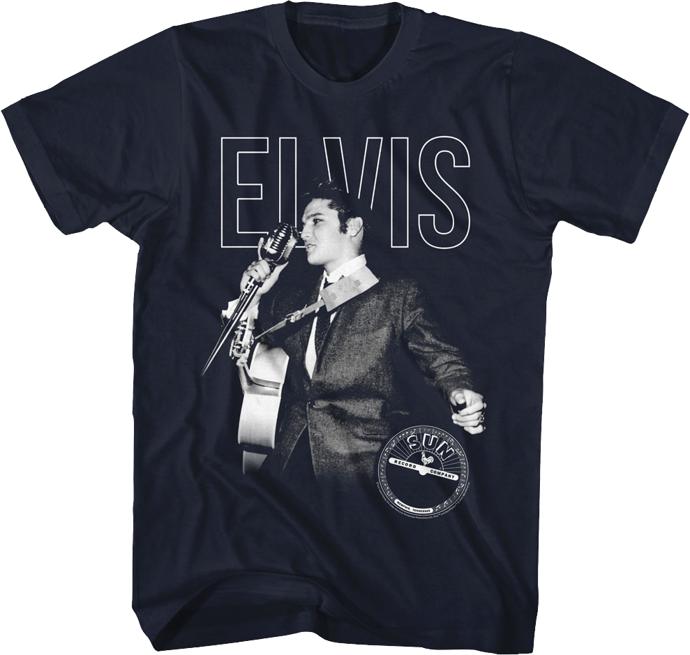 Sun Records Microphone Elvis Presley T-Shirt Hoodie, Sweatshirt | CiraTrend.com (Image 1)