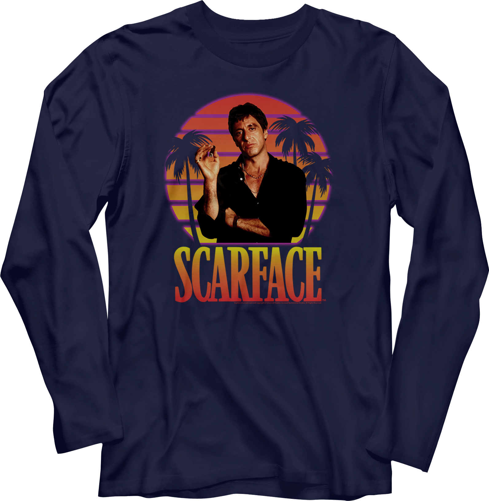 Sunset Scarface Long Sleeve Shirt Hoodie, Sweatshirt | CiraTrend.com