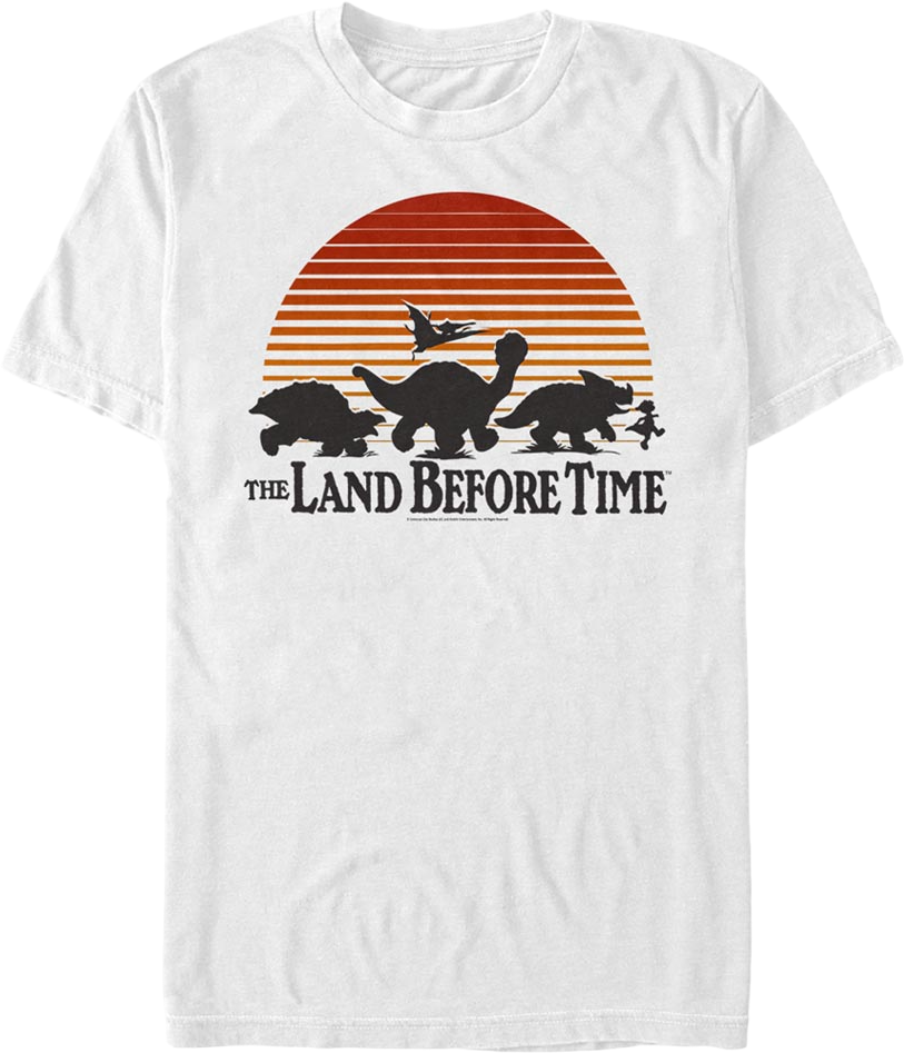 Sunset Silhouette Land Before Time T-Shirt Hoodie, Sweatshirt | CiraTrend.com (Image 1)