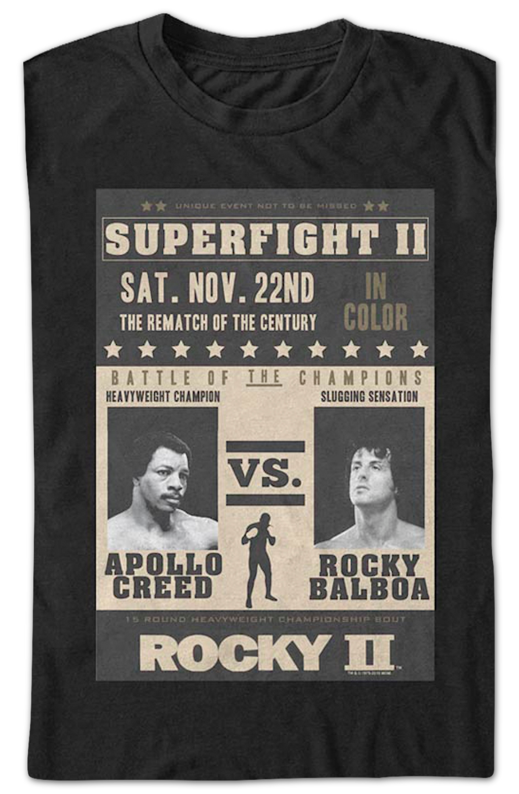 Superfight II Vintage Poster Rocky II T-Shirt Hoodie, Sweatshirt | CiraTrend.com (Image 2)