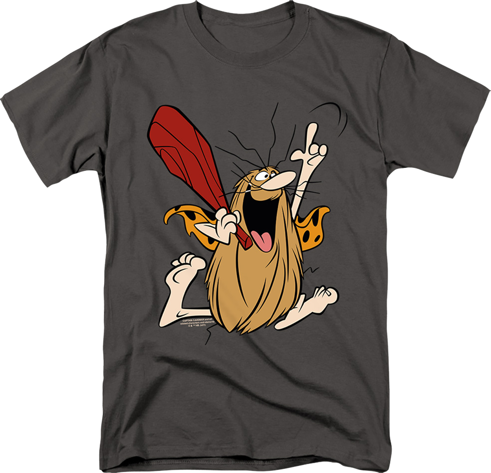Superhero Pose Captain Caveman T-Shirt Hoodie, Sweatshirt | CiraTrend.com (Image 1)