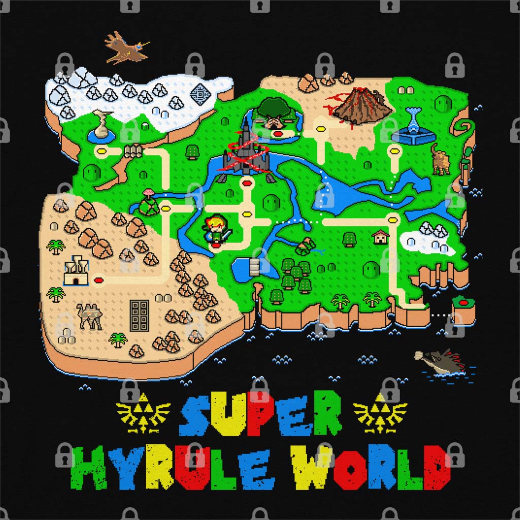 Super Hyrule World T-Shirt Hoodie, Sweatshirt | CiraTrend.com (Image 1)