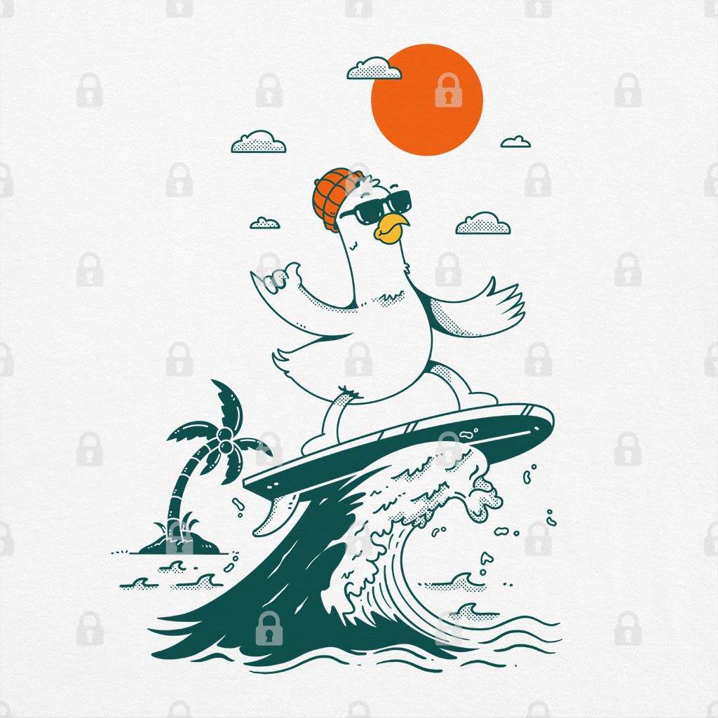 Surf Bird T-Shirt Hoodie, Sweatshirt | CiraTrend.com (Image 1)