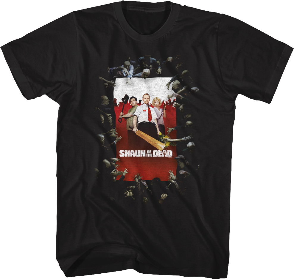 Surrounded Poster Shaun of the Dead T-Shirt Hoodie, Sweatshirt | CiraTrend.com (Image 1)