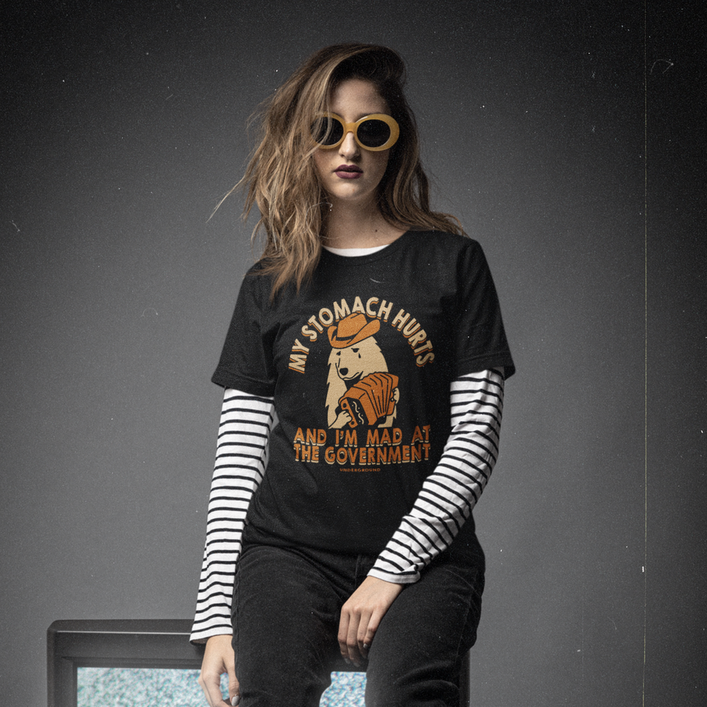 My Stomach Hurts and I'm Mad at the Government T-Shirt Hoodie, Sweatshirt | CiraTrend.com (Image 2)